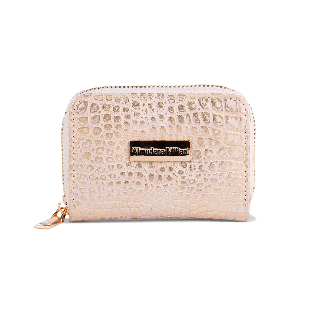 MONEDERO DONA ORO BEIGE