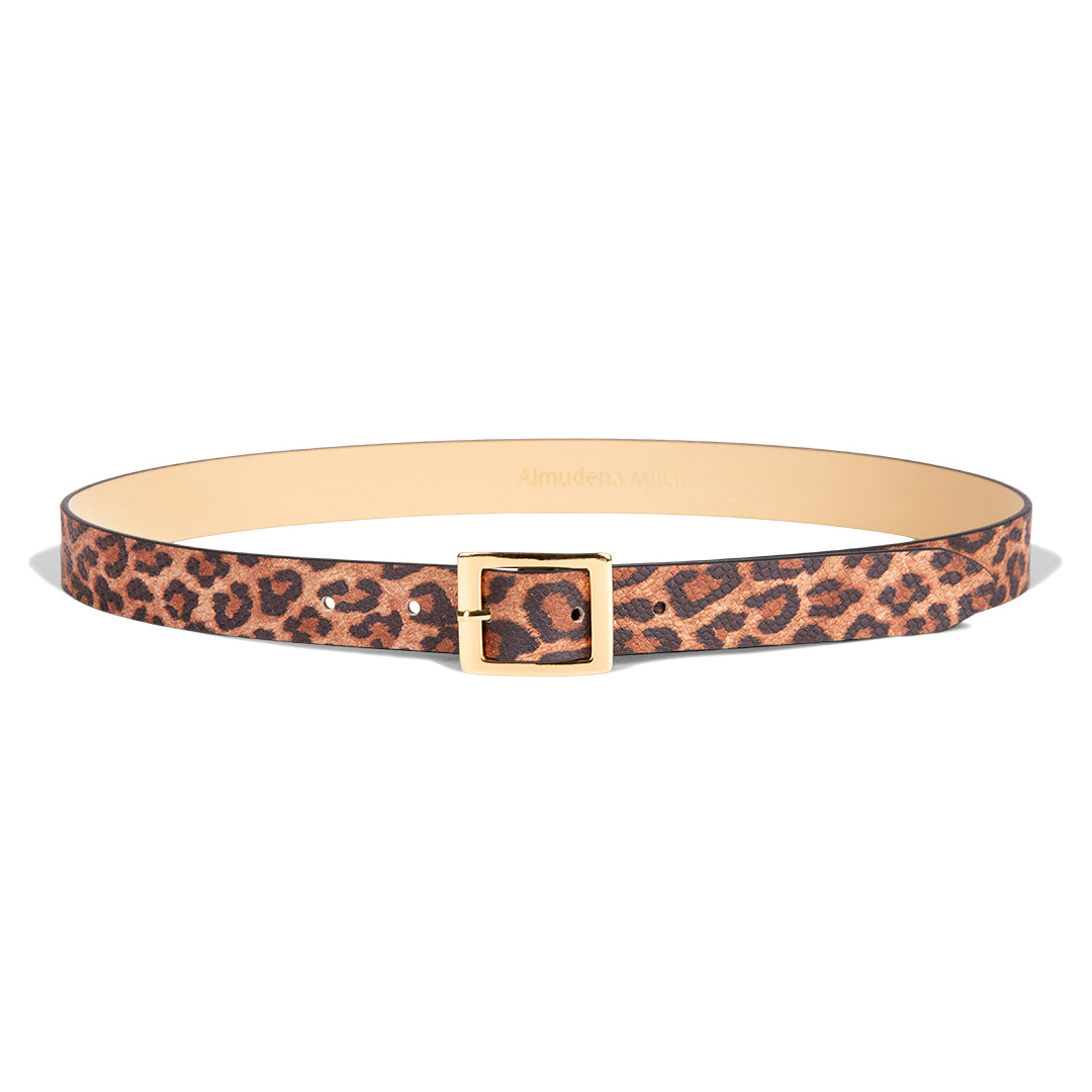 NEW! CINTURON LUNA BEIGE LEOPARDO